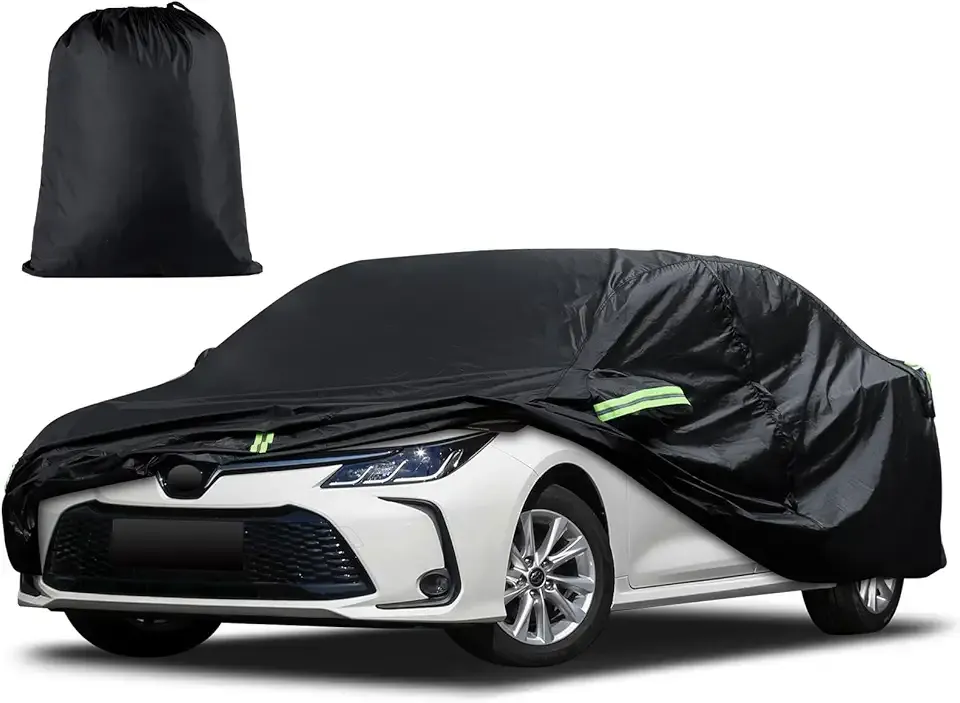 Car Cover Custom Fit for Toyota Corolla 2000-2025, Honda Civic 1991-2025, Waterproof All Weather Full Exterior Cover Rain Sun Protector Car Cover with Door Zipper