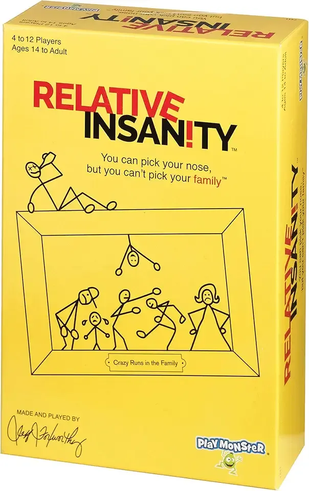 Relative Insanity, Card Games - Family Games Night, Kids Games, Laugh Till You Drop Card Games for Adults, Travel Games, Fun, Kid Games, Designed by Comedian Jeff Foxworthy, Multi-Player, Ages 14+