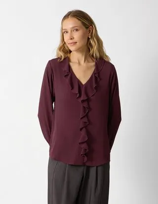 Blusa - Scollo a V - Viola