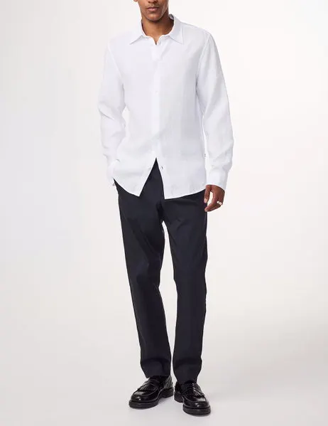 Enzo Linen Shirt White