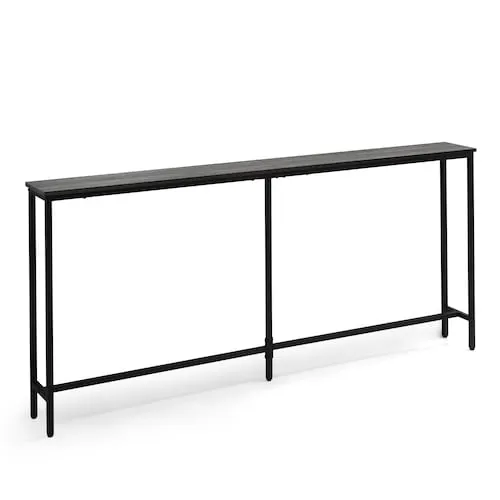 71-Inch Grey Narrow Console/Sofa Table for Entryway, Hallway, Living Room