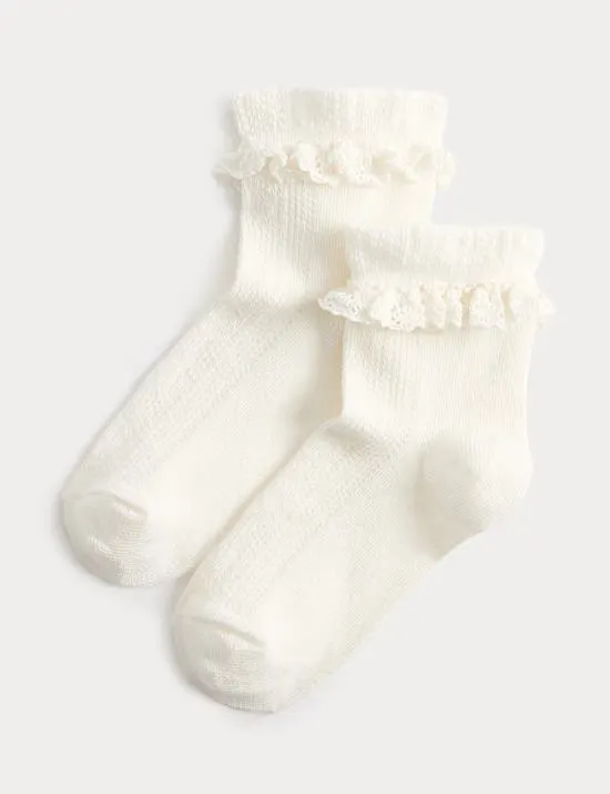 2 Pack Cotton Rich Pelerine Socks