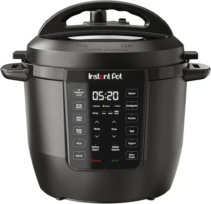 Instant Pot 6QT RIO 7-in-1 Multi-Cooker, Pressure Cooker, Slow cook, Sauté, Steam, Rice Maker, Yogurt, & Warmer, Black, 6 Quarts