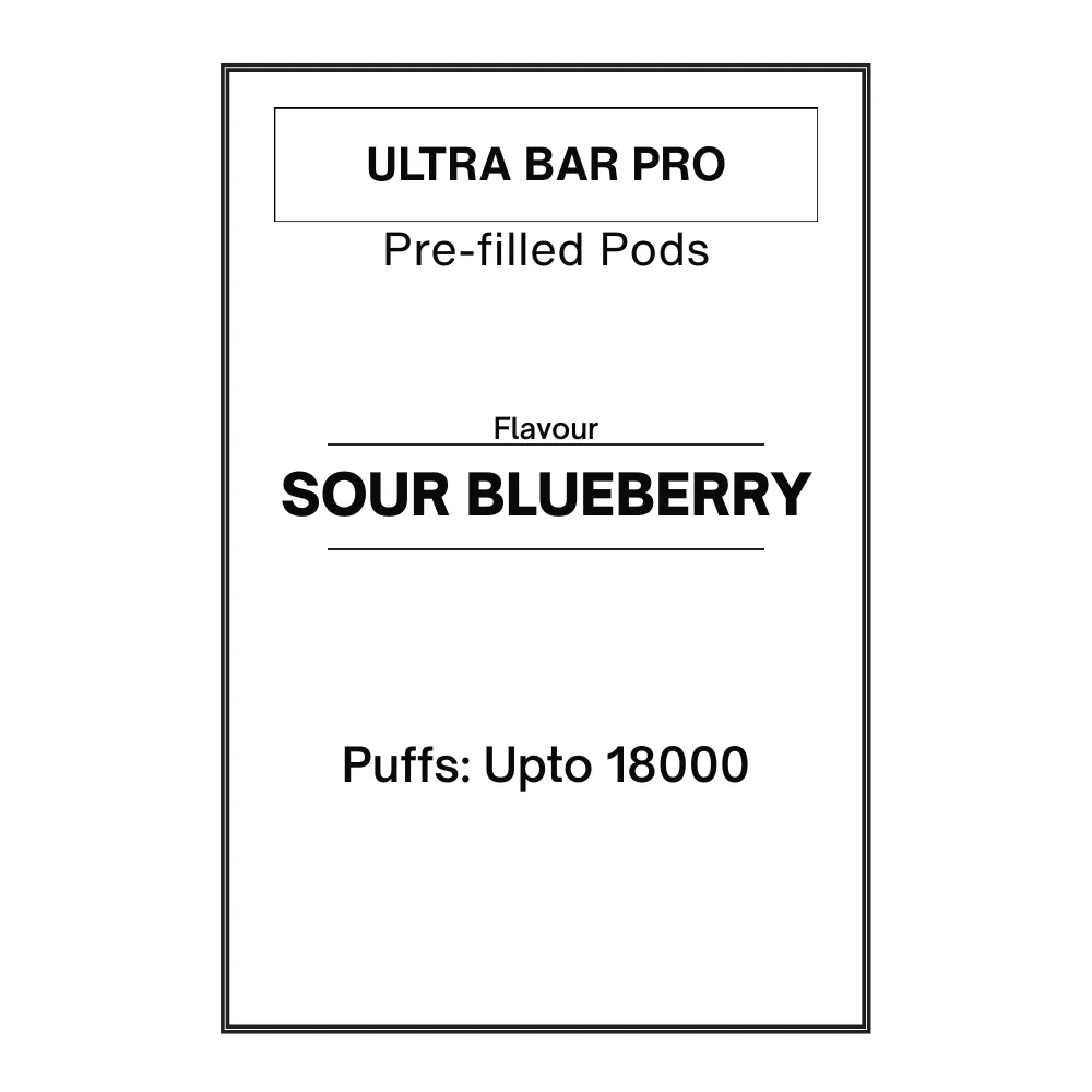 Sour Blueberry -Ultra Bar PRO Pre-filled Pod 28.5mg/mL