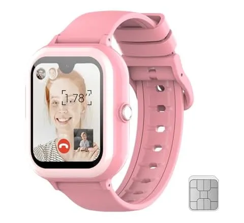 wonlex Kids Smart Watches 1.78" AMOLED Screen GPS Smartwatches with Whatsapp Video Calling Message SOS Camera for Boys Girls Aged 4-15