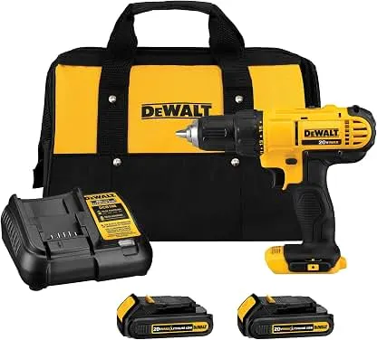 DEWALT 20V Max Cordless Drill Driver Set, 2 Speed, Hig…