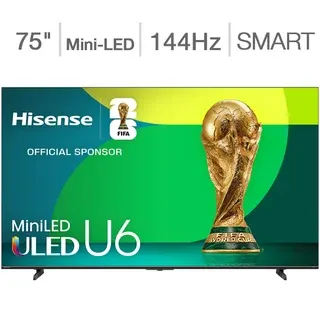 Hisense 75" Class - U6 Series - 4K Mini-LED Smart TV - Allstate 3-Year Protection Plan Bundle Included for 5 Years of Total Coverage*