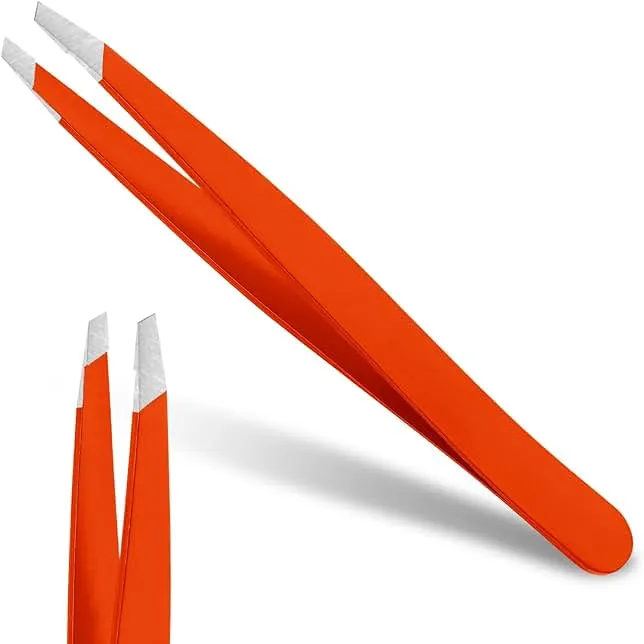 Tweezers for Eyebrows - Slant Tweezers for Women Facial Hair High Precision Tweezer for Men Women Fine Hair Removal and Eyebrow Sh…