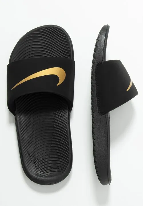 KAWA SLIDE UNISEX - Badesandaler - black/metallic gold