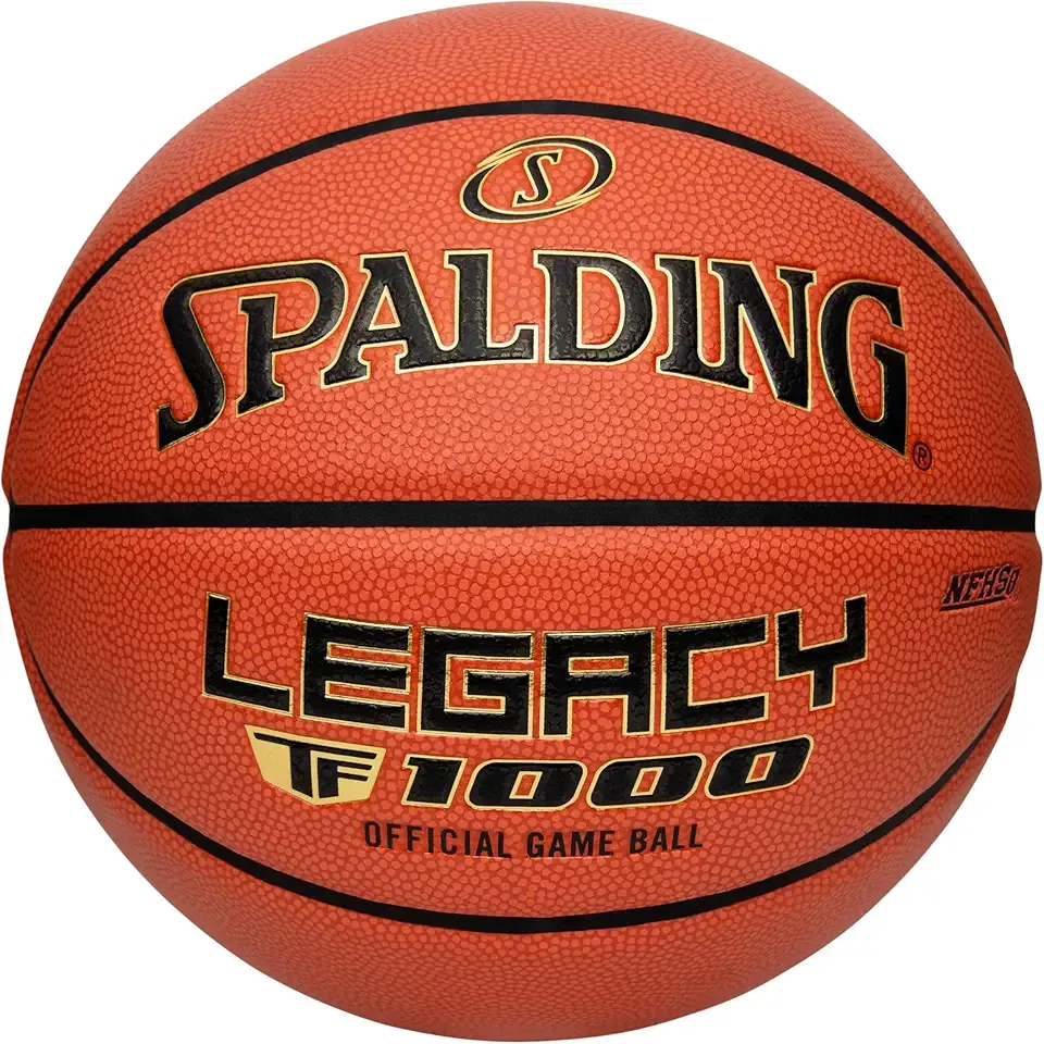 Spalding Legacy TF-1000 Indoor Game Basketballs, Moisture Wicking Microfiber Composite Cover, High School & College Approved