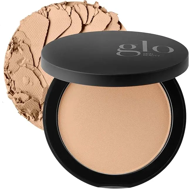 Glo Skin Beauty Pressed Base Powder Foundation, Honey Light – Buildable Sheer to Full Coverage, Long Wear Face Powder Compact,…