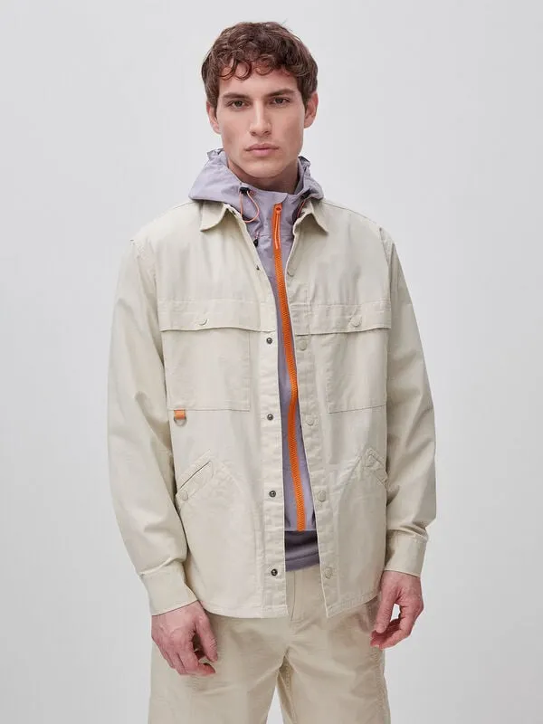 Technical fabric shirt-jacket
