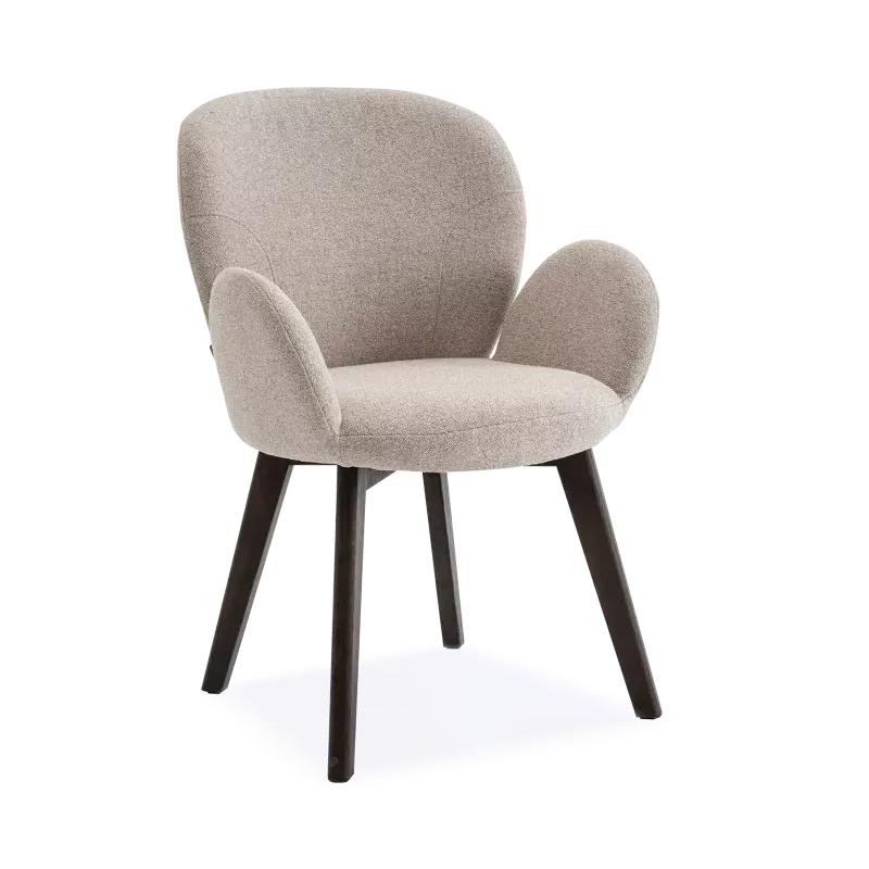 Armstoel (poot - Cacao Brown) Veerle - Glory Beige