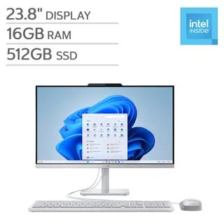 Lenovo A100 23.8" All-in-One Desktop - Intel Processor N100 - FHD 1080p - Windows 11