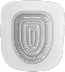 TYTOGE Cat Toilet Training Kit,Universal Reusable Cat Toilet Trainer for Pet Cleaning,Train Your Cat to Use The Toilet (White Tray, 1 Gray Inner Support)