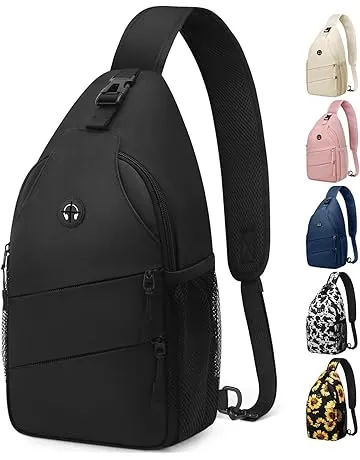 Pritent Crossbody Bags for Women Men Trendy Sling Bag Bakpack Casual Chest Bag with Convertible Shoulder Strap