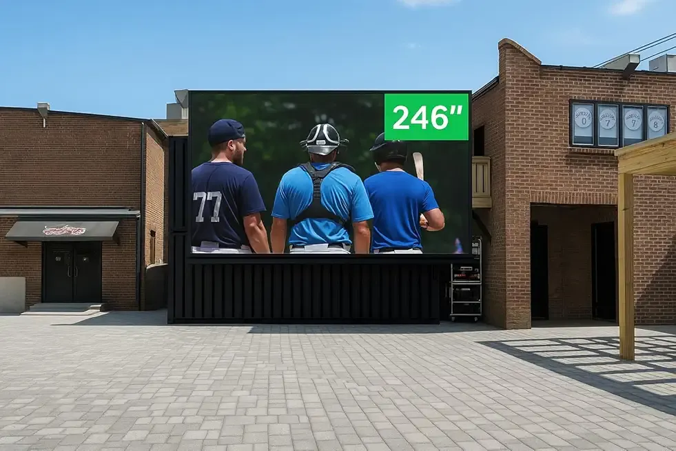 Elite Outdoor Movies | Bright | Outdoor TV | All Weather (246" Outdoor TV)