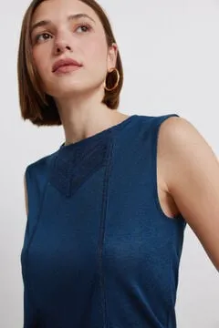 Camiseta sin mangas crochet