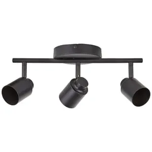 Faretto decorativo senza fonte luminosa TEKLA in acciaio nero GU10 INSPIRE 3 luci