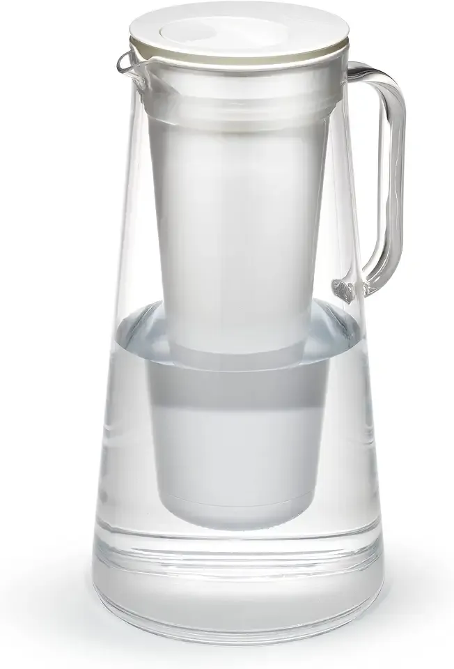 LifeStraw Home BPA-Free Water Filter Pitcher, 10-Cup, White | Plastic Water Filter Pitcher, 10-Cup, Protects Against Bacteria, Parasites, Microplastics, Lead, Mercury, and PFAS