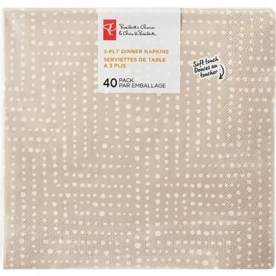 3-Ply Dinner Napkins, 40-Pack, Dots