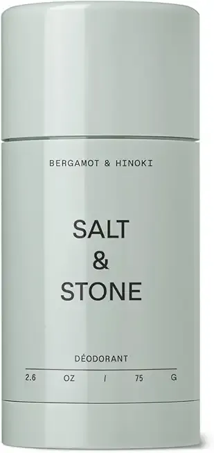 SALT & STONE Aluminum Free Deodorant | Extra Strength 48 Hour Protection for Women & Men | Made with Seaweed Extracts, Niacinamide & Prebiotics (Bergamot & Hinoki)