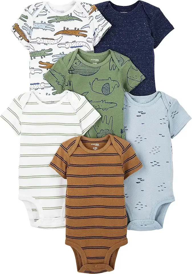 Baby Boys 6-Pack Short-Sleeve Bodysuit