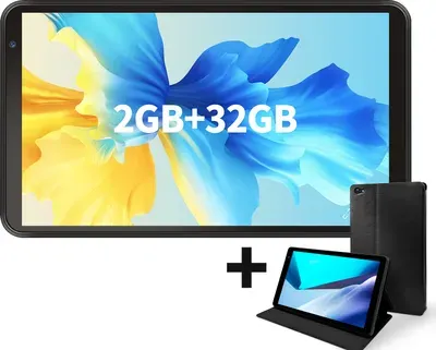 PRITOM Tablet 7 Zoll, Android 11 Tablet PC mit 2 GB RAM, 32 GB Speicher, Quad-Core Prozessor, IPS HD Display, WLAN, Bluetooth, Dual Kamera (Schwarz)