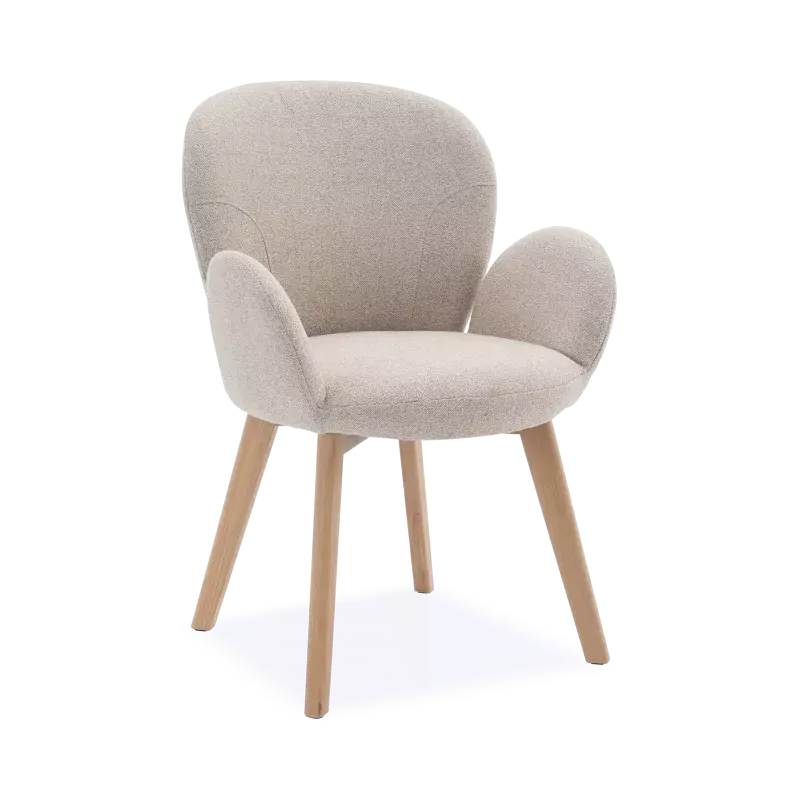 Armstoel (poot - Nature White) Veerle - Glory Beige