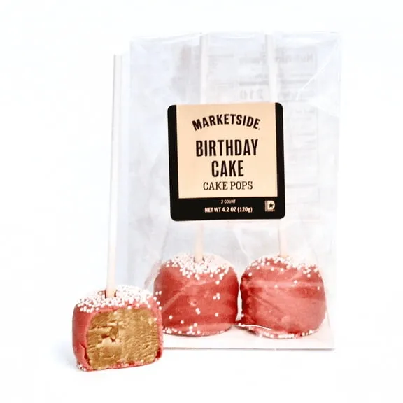 Marketside Birthday Cake Flavored Cake Pops, 4.2 oz, 2 Count (Ready to Eat) $2.94 70.0 ¢/oz