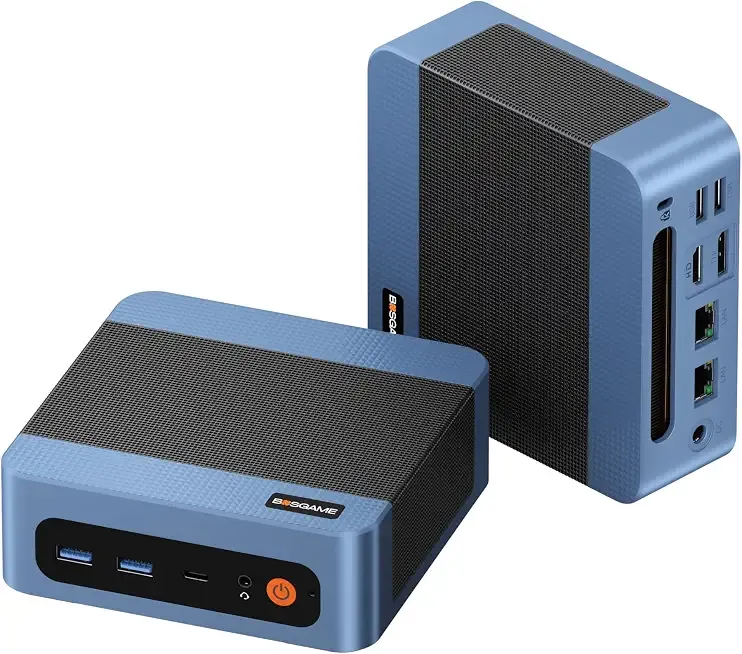 BOSGAME E5 11 Pro Mini PC, AMD Ryzen 5300U 4C/ 8T, Business Home Office PC | 8GB DDR4 256GB M.2 2280 SSD, 2.5 GbE Dual Lan Desktop Computers, Triple Displays 4K 60Hz, Wi-Fi 5, BT 5.0, Support Linux SSH