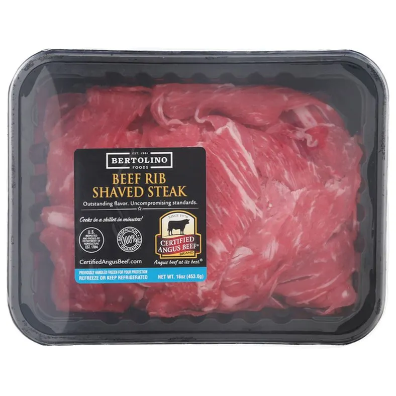 Bertolino Foods Beef Rib, Shaved Steak