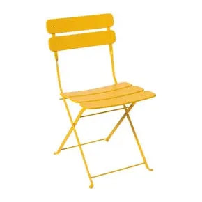 Inklapbare bistrostoel Kos - geel - 84x48x42 cm