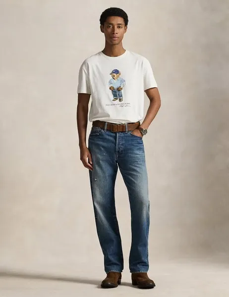 Classic Fit Polo Bear Jersey T-Shirt Nevis Denim Bear