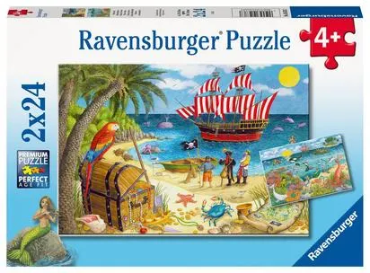 PUZZLES 2X24 PIECES – PIRATES ET SIRENES