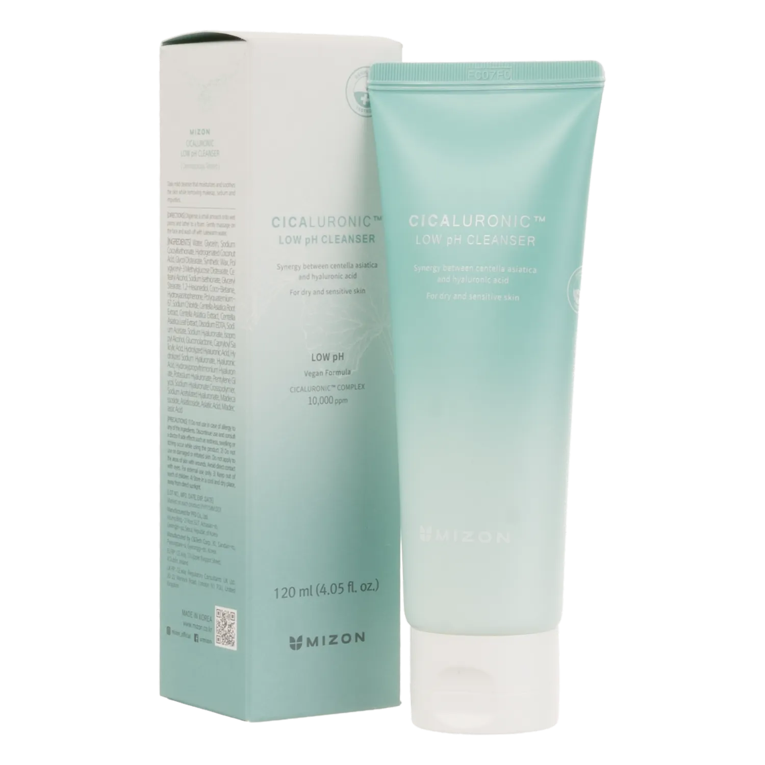 Limpiador Facial Cicaluronic Con Centella Asiática y Ácido Hialurónico Ph Bajo MIZON 120 Ml