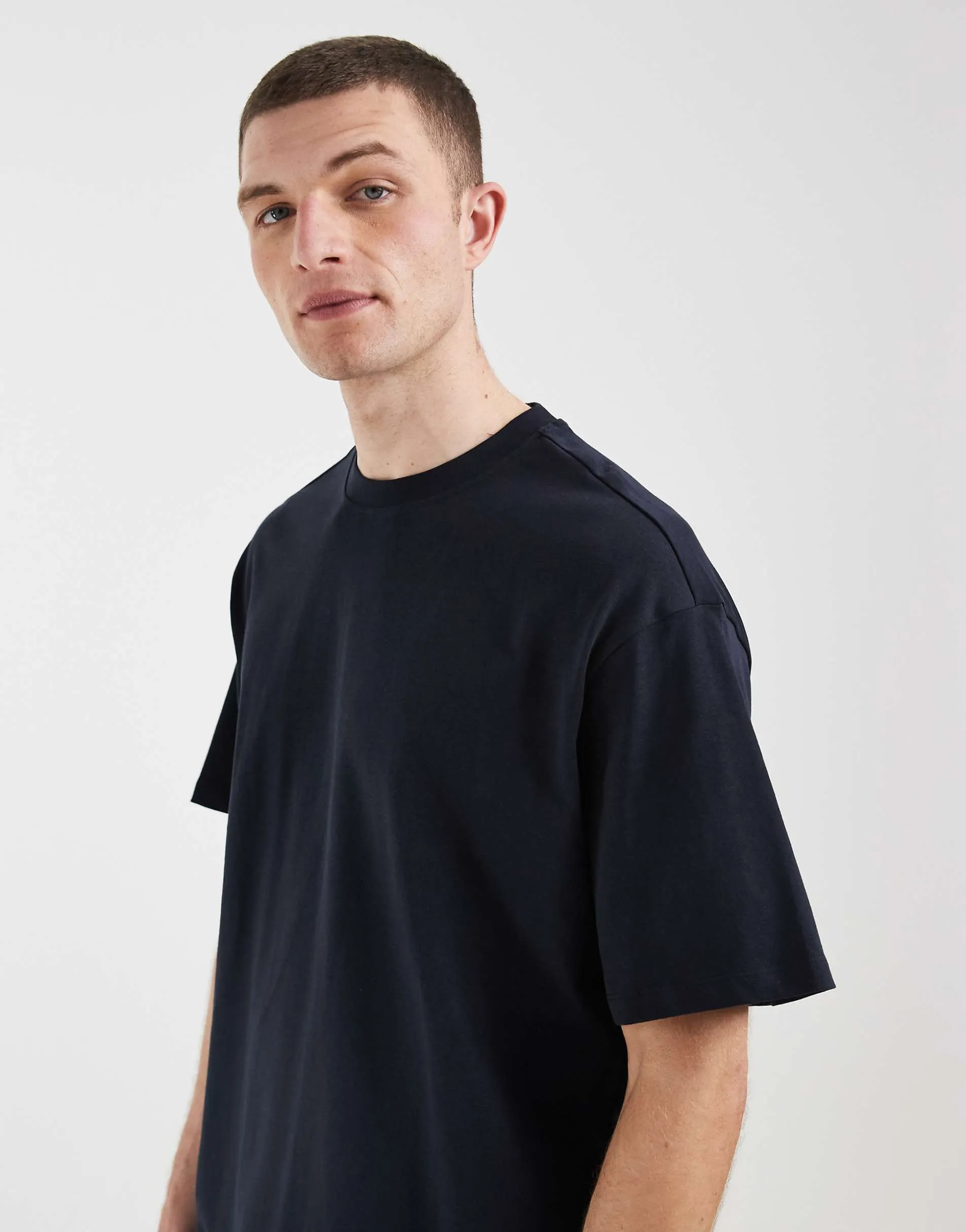 Blend 100% cotton oversized t-shirt in navy