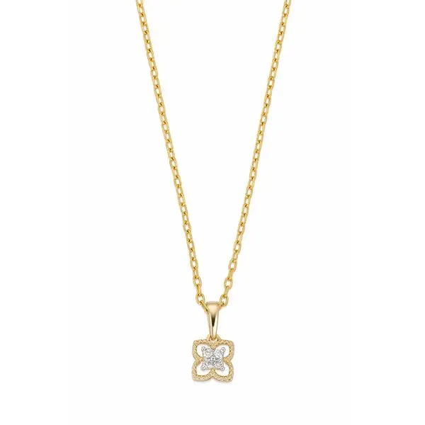 Diamantsmykke 585 Gult Gull 0,06 ct