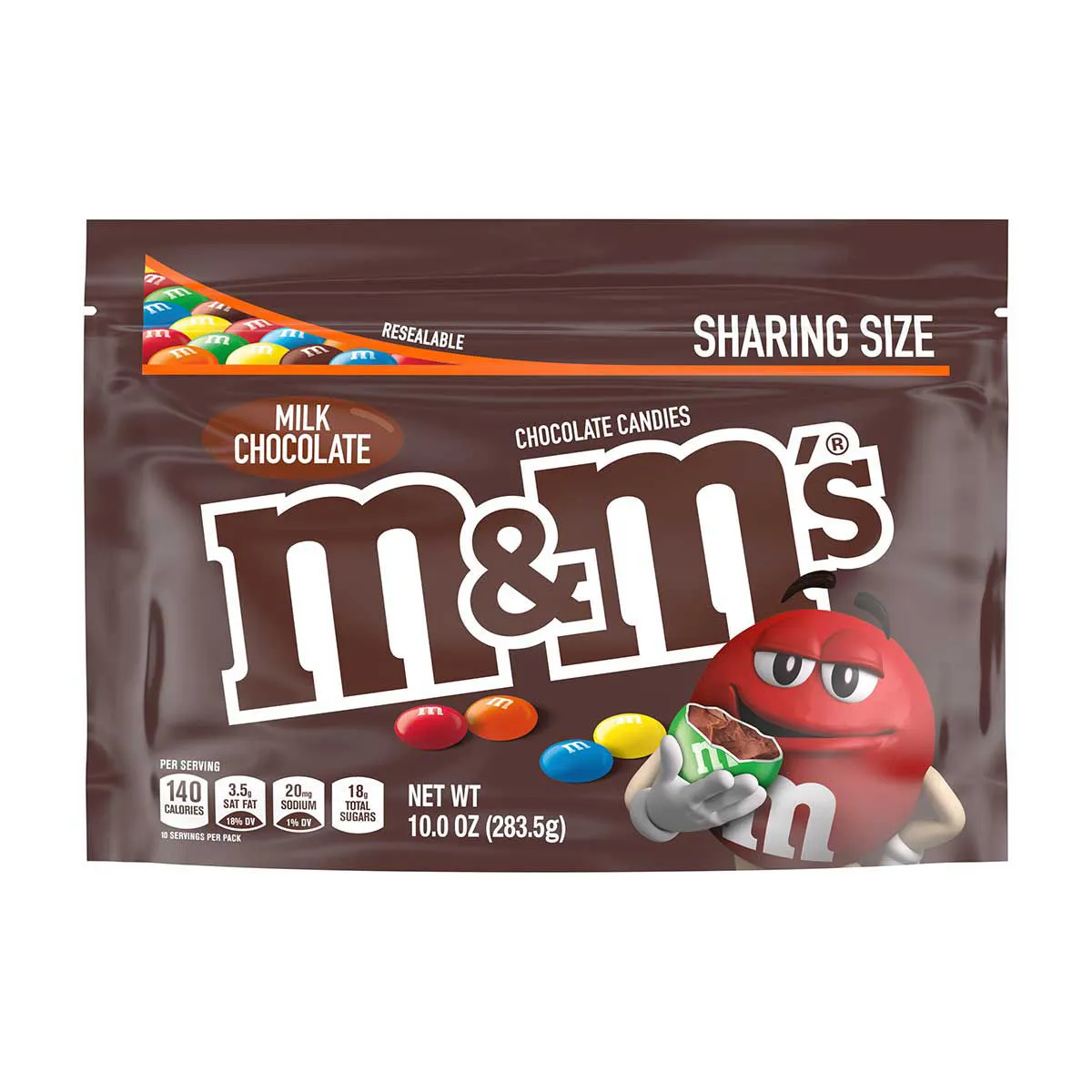 M&M's Milk Chocolate Candy, Sharing Size, 10 oz