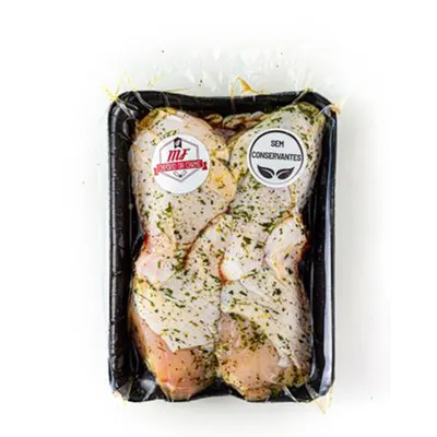 coxa e sobrecoxa de frango mf dessossada e temperada kg