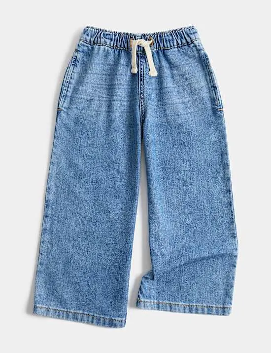Denim-Jeans mit weitem Bein (2–8 Jahre)
