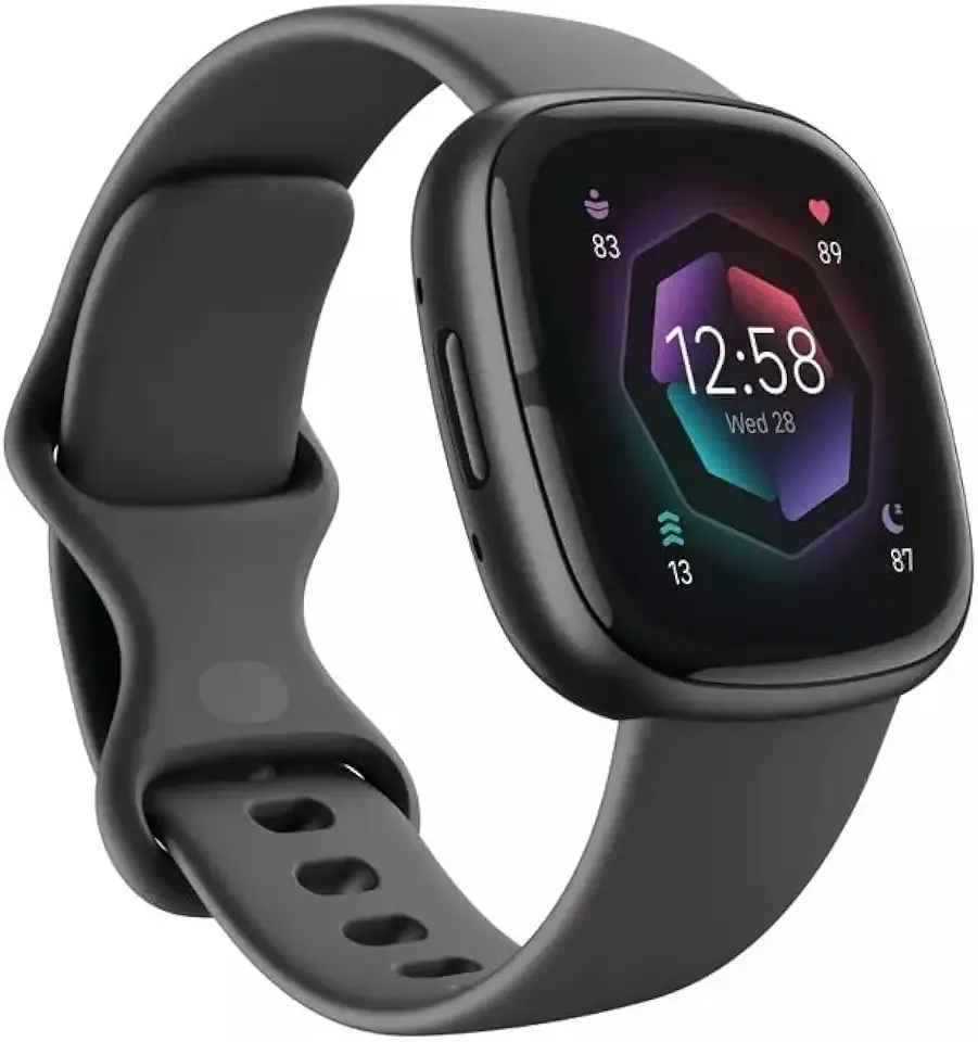 Fitbit Sense 2 Advanced Health and Fitness Smartwatch with Stress and Sleep Tools - 3-Month Google Health Premium Membership Included - ECG App, SpO2, 24/7 Heart Rate, and GPS - Shadow Grey/Graphite