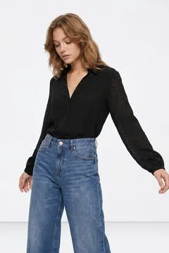 Camisa mangas transparencias