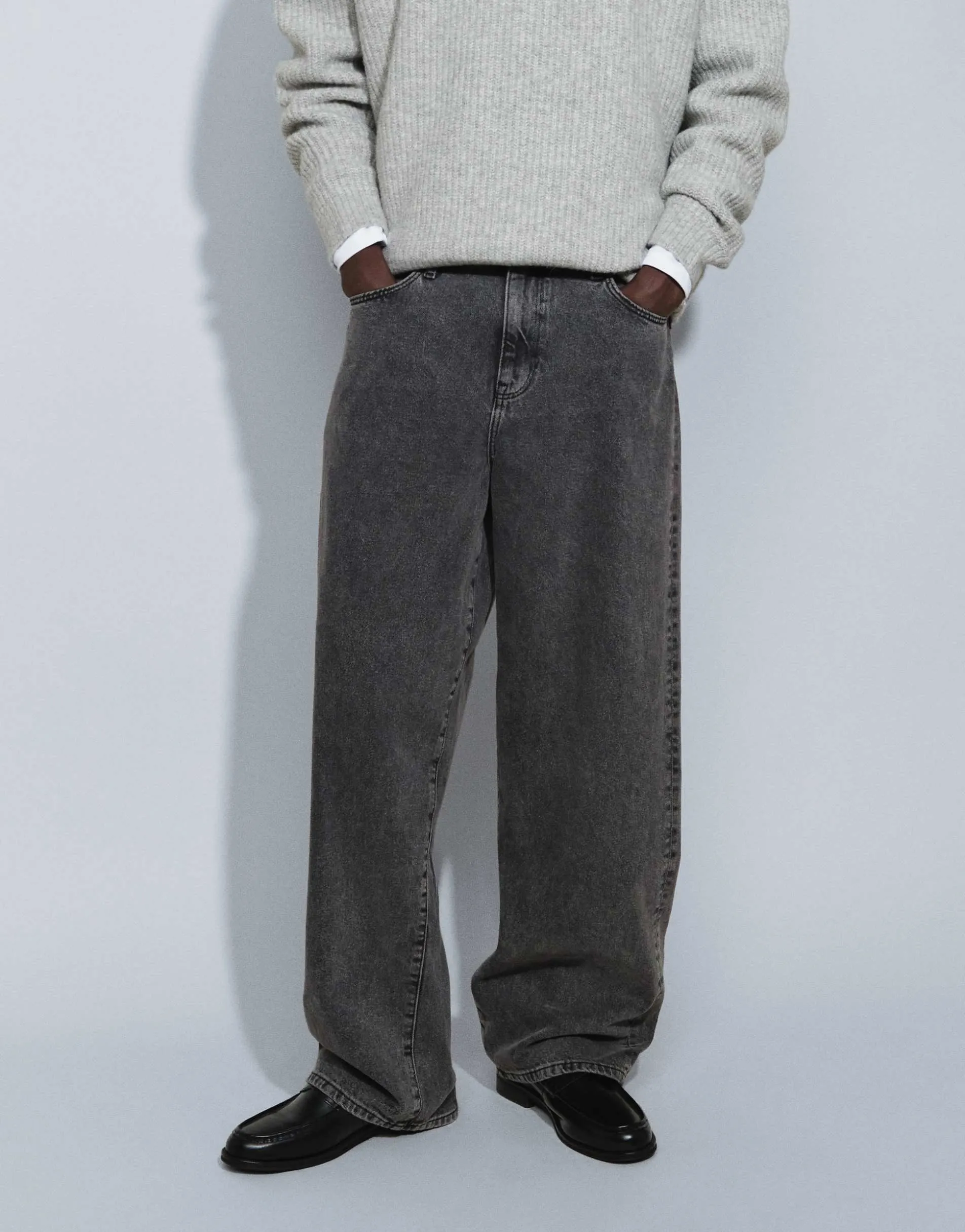 ASOS DESIGN baggy jeans in washed black