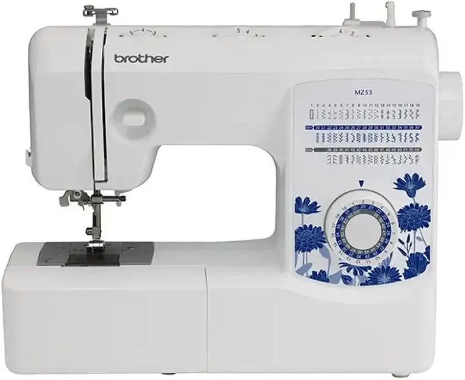 Brother MZ53 Full-Size Sewing Machine | 53 Built-in Stitches, One-Step Buttonhole Stitch, Buttonhole Foot, Finger Guard
