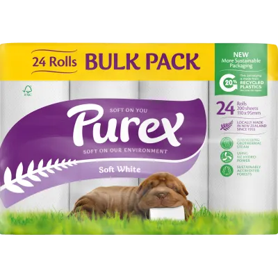 Purex Soft White 2 Ply Toilet Rolls