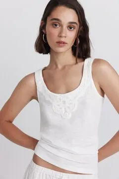 Camiseta sin mangas crochet