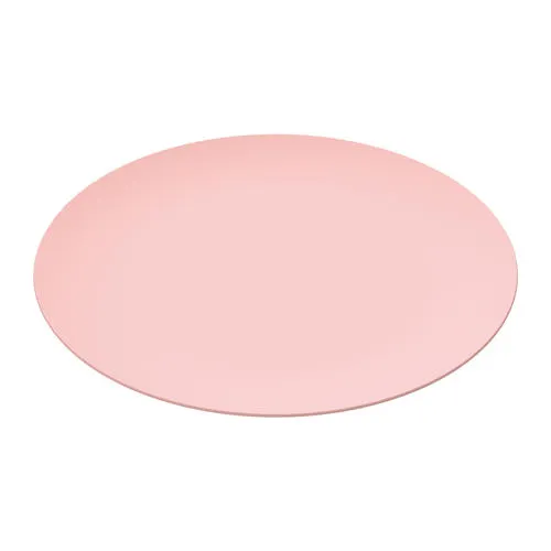 Plastic Soft Pink Dinner Plate