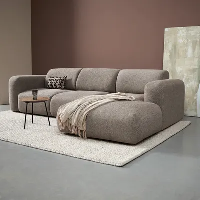 Hoekbank Riva Bruin Chaise Longue Rechts