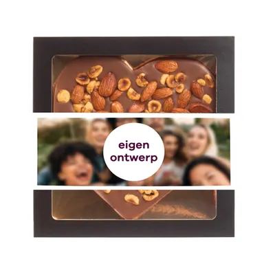 Patisserie de Bijenkorf | Chocolade-noten hart | Eigen ontwerp | 225g